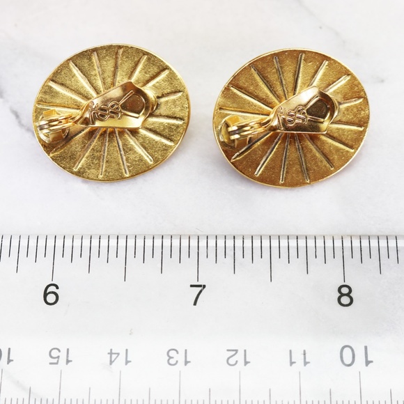 YSL Vintage Yves Saint Laurent Pearl Cabochon Earrings - Picture 13 of 16